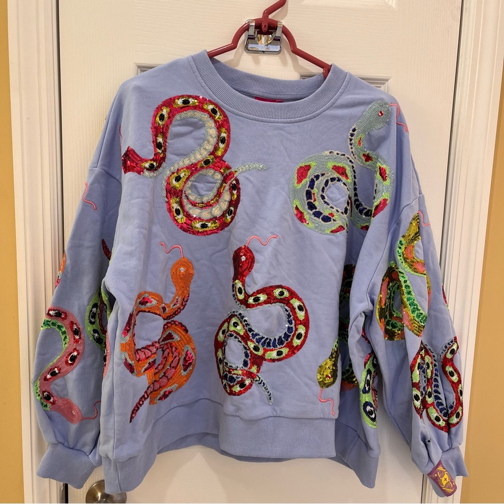 Queen of Sparkles Multi Snake Sweatshirt Shorts Set